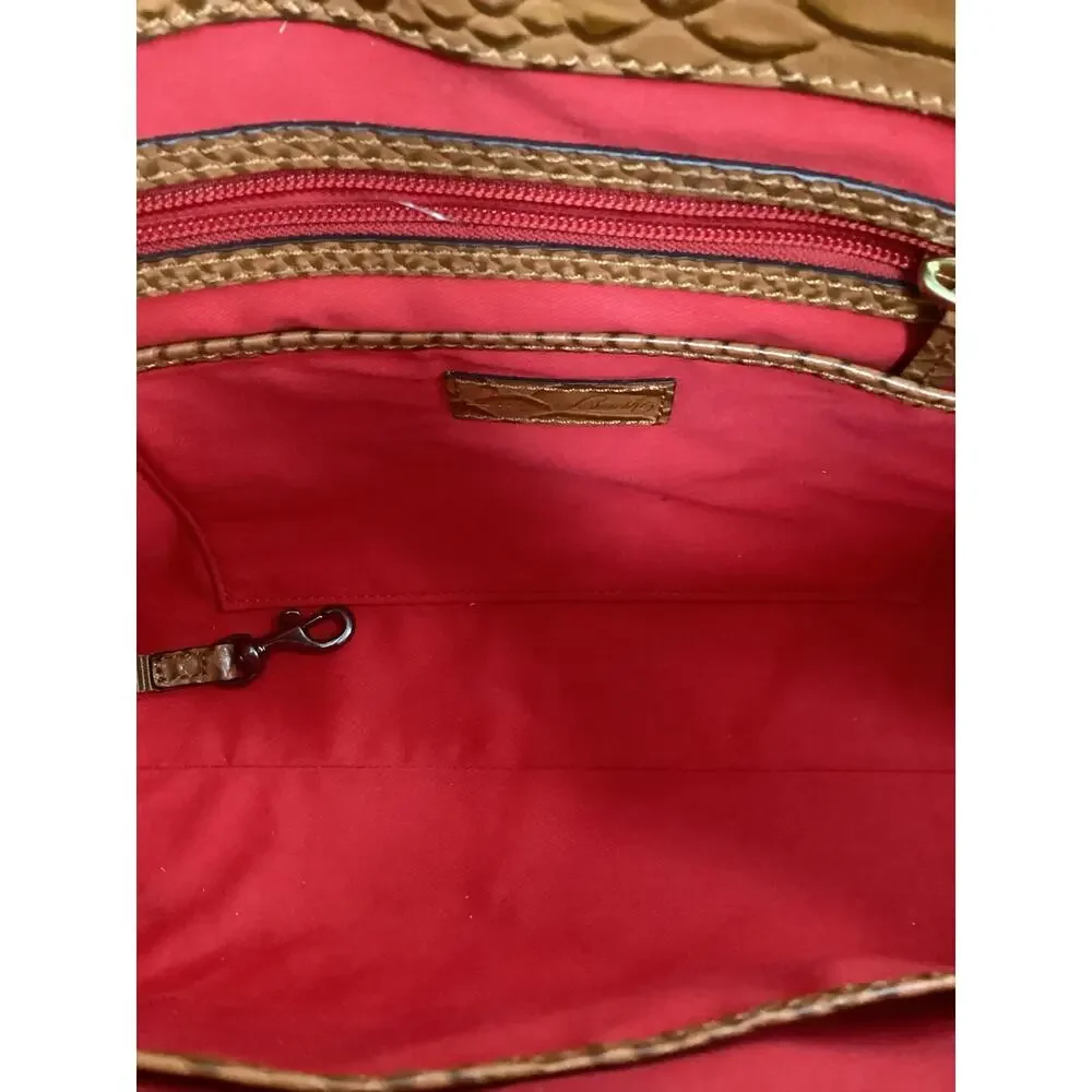 Dooney & Bourke Tote Women’s One Size Embossed Leather Red Interior Red Interior